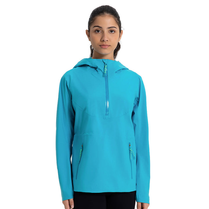 SWISSWELL Women Mountain Jacket Windproof Waterproof Half-Zip Hooded Travel Jacket-DAW040 SWISSWELL