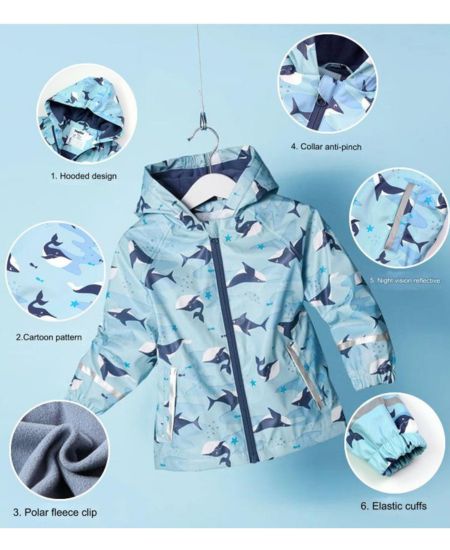 SWISSWELL Kid's Velvet PU Top Waterproof Split Raincoat Jacket-ZPK006113 SWISSWELL