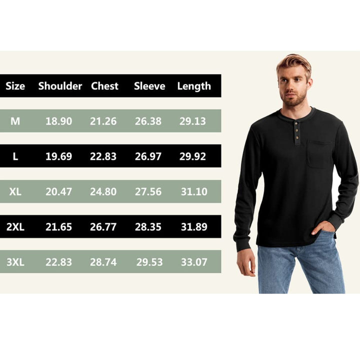 IGEEKWELL Men's Summer Long Sleeve Button Placket Leisure Casual Stand-Up Collar Henley Shirt-CUMLS01003 SWISSWELL