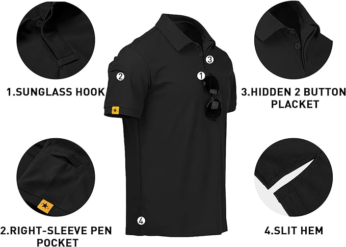 IGEEKWELL Mens Polo Shirts Short Sleeve Golf Collared Shirt Tennis T-Shirt -AUMPO00001 SWISSWELL