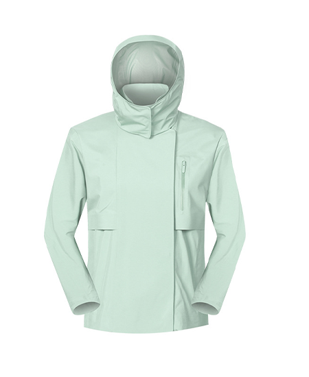 SWISSWELL Women's Detachable Hood Short Windproof Windbreaker Waterproof Jacket DAW039 SWISSWELL