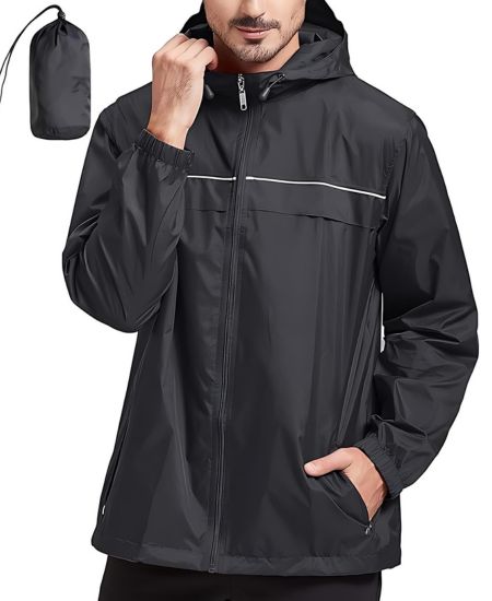 IGEEKWELL Men's Waterproof Lightweight Windbreaker Hooded Rain Jacket for Hiking Running Travel-CFMNY00001 SWISSWELL